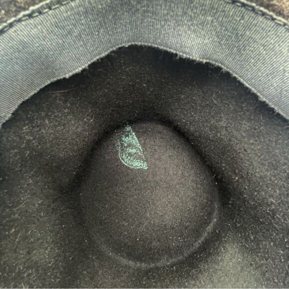 Vintage 1950s Carol Black Velour Breton Hat Wide Satin Band New York Creation - Picture 12 of 14